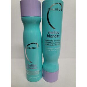 SET of Malibu C Blondes Enhancing (1) Shampoo & (1) Conditioner 9 Oz